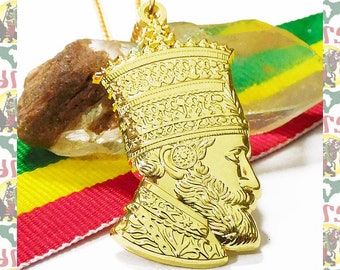 Jah Rastafari I 3D Necklace [drs] Reggae Rasatafari  Ethiopia Roots Dub King Jah