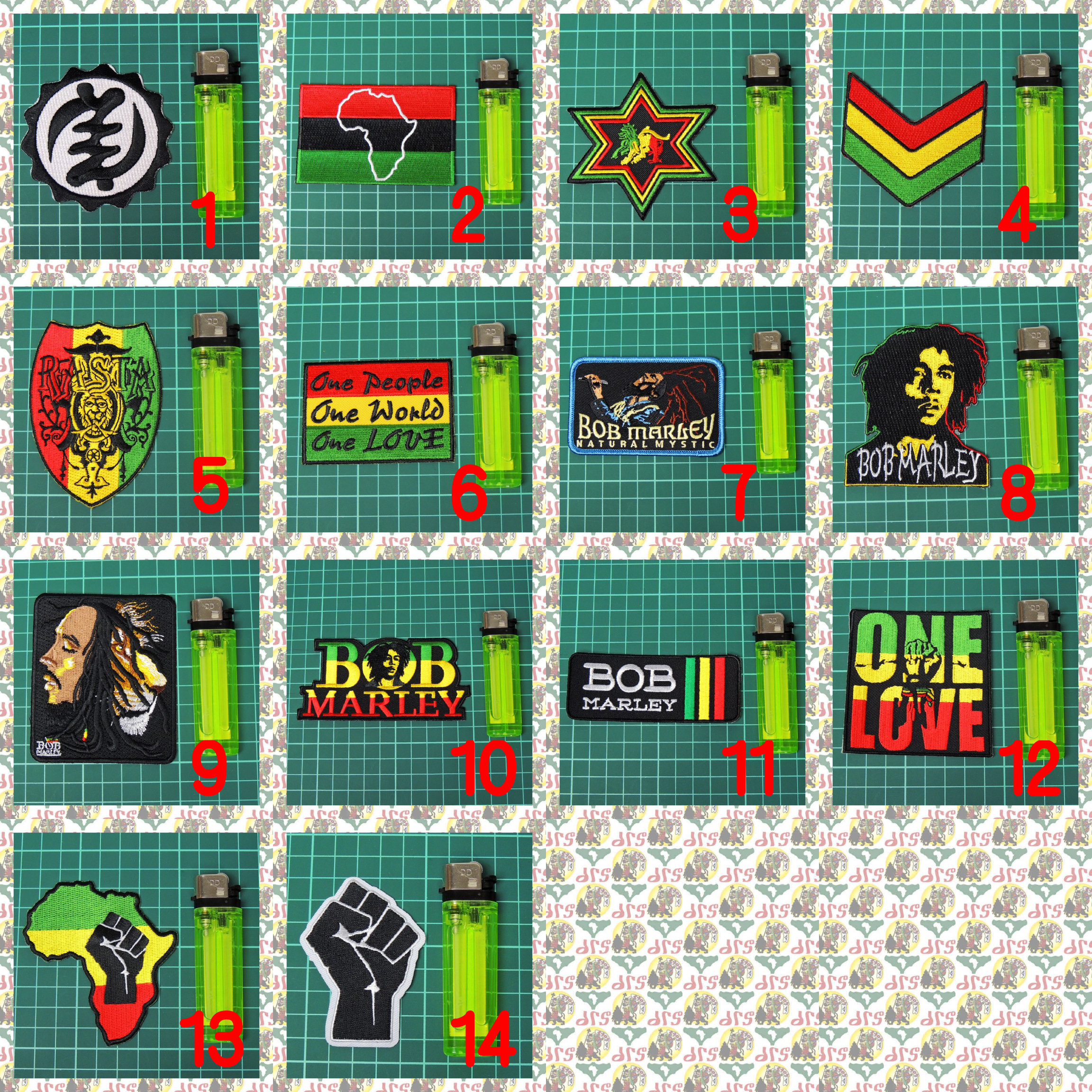 ONE PEOPLE ONE WORLD ONE LOVE Jamacia Rasta Reggae Iron On Patch