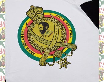 Ethiopian Jah Army [drs] 5.6oz T-Shirts Roots Reggae Dub Haile Selassie Africa Ethiopia Jamaica