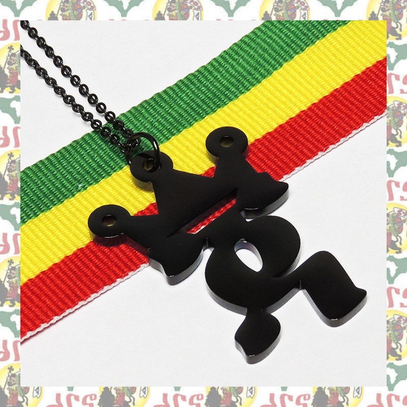 Ethiopian Word JAH Stainless Steel Necklace / Reggae Rasatafari Lion of Judah Ethiopia Roots Dub King Jah image 7