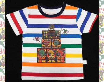 Kids T-shirts drs  a19 / Children's Tee Lion of Judah Reggae Jah Rastafari Ethiopia Jamaica