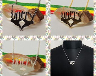 UNITY  Necklace / Reggae Rasatafari Lion of Judah Ethiopia Roots Dub King Jah