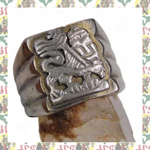 Vintage Ethiopian Lion of Judah Ring – Rare Ras Tafari Symbol / 1980s or Earlier