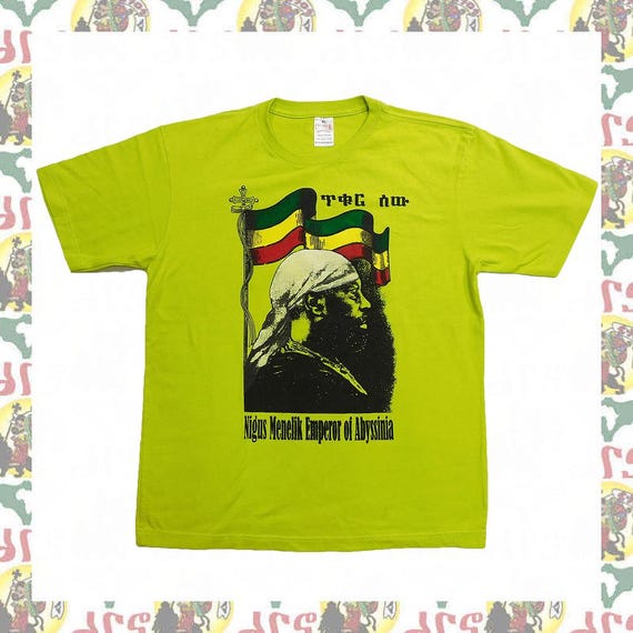 Menelik Ii - Emperor Of Ethiopia - Rastafari Reggae Shirt Menelik Ii - Emperor Of Ethiopia - Rastafari Reggae Shirt