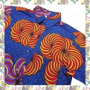 African Fabric Shirts Size-M African wax image 3
