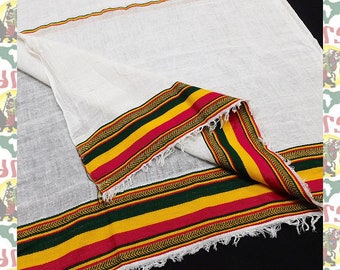 Ethiopian Traditional Woven Ethiopian Cotton Scarf Shawl  Head wrap (Scarf-a280)