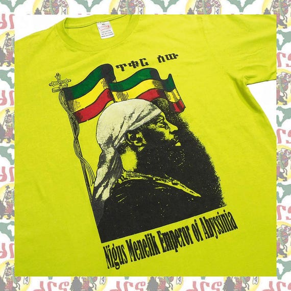 Menelik Ii - Emperor Of Ethiopia - Rastafari Reggae Shirt Menelik Ii - Emperor Of Ethiopia - Rastafari Reggae Shirt