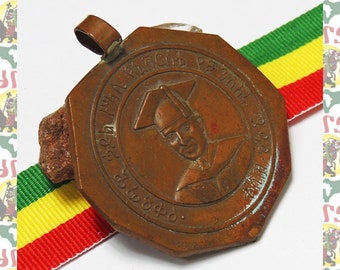Haile Selassie I University Chancellors Medal / Etiopía África Vintage Antique Reggae Jah Rastafari León de Judá