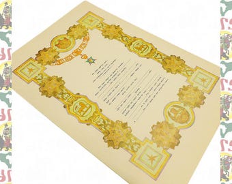 Queen of Sheba Medal – Imperial Certificate (Unissued Deadstock)