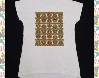 GONDAR[drs]Women's One-piece style T-Shirts  (roots reggae dub rastafari africa ethiopia jamaica haile selassie i)