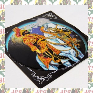 Metal Art Sticker -Haile Selassie I (Ride a horse)、 (roots reggae dub rastafari africa ethiopia jamaica haile selassie i)