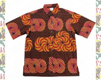 African Fabric Shirts Size-L African wax