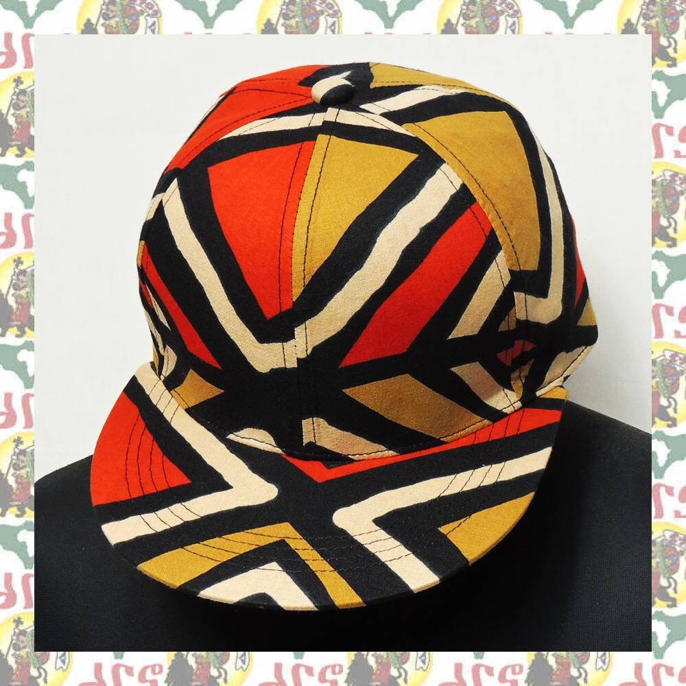African Fabric drs Handmade Cap Reggae 