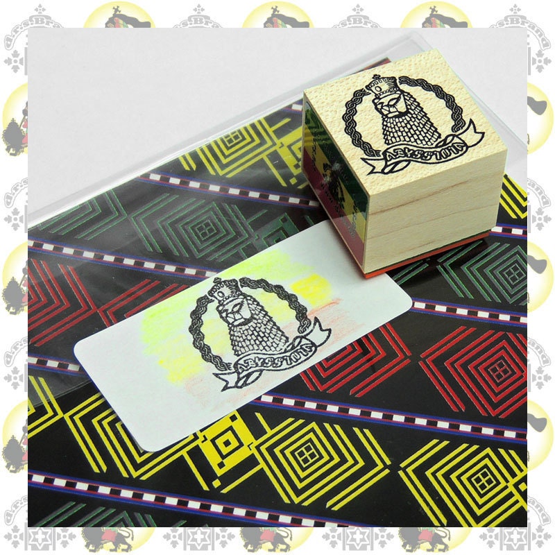 ABYSSINIA [drs] Rubberstamp (reggae rastafari roots reggae dub jamaica ethiopia africa japan haile selassie i lion of judah)