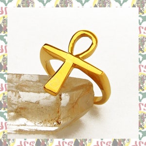 Ankh Kreuz Ring (Edelstahl Ankh Ägyptisch)