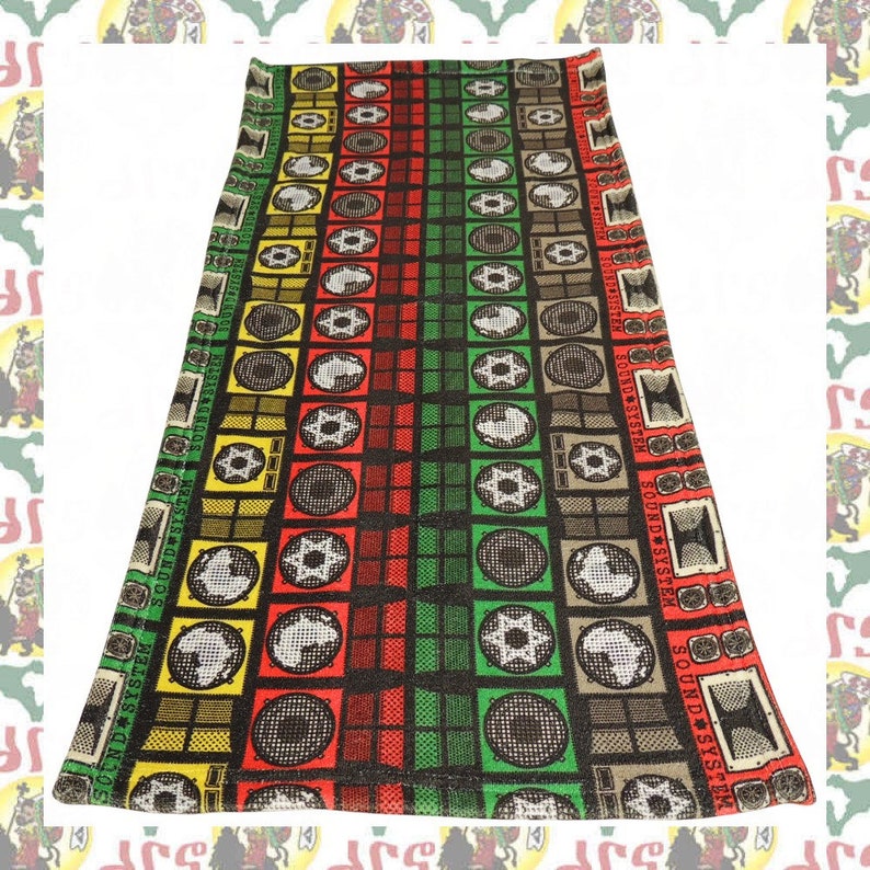 drs Sound System Microfiber soft towel Haile Selassie I Reggae Rasatafari Lion of Judah Ethiopia Roots Dub King Jah