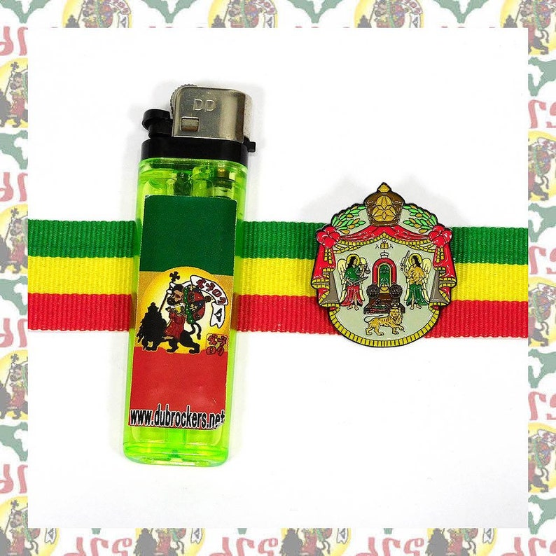 Solomonic Dynasty drs 2D Pins Badge Rasta Reggae Ethiopia Africa Lion of Judah Haile Selassie Dub image 5