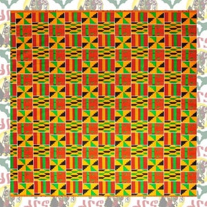 african fabric / 180cm/1.97yards / 100% Cotton / e43 / Ankara Fabric, Mudcltoth Print, Kente Print,