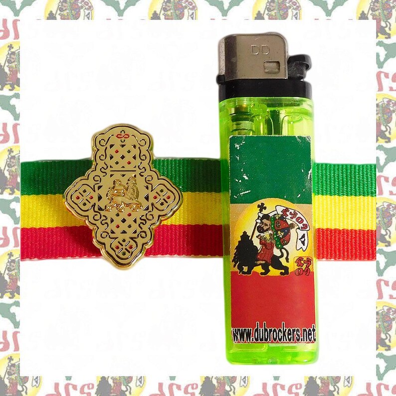 Ethiopian Cross [drs] 2D/3D Pins Badge (rasta Reggae Ethiopia Africa ...