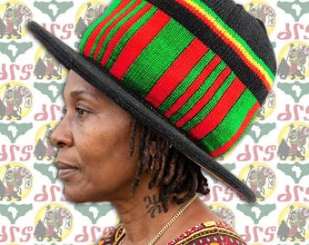 Gorro de punto estilo rasta – Gorra con rastas inspirada en el reggae (Roots Reggae, Rastafari, Casquette Rasta, Löwe von Juda, Sombrero Rasta, Rasta Hoed)