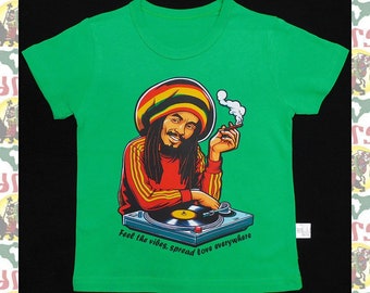 Kids T-shirts drs  a31/ Children's Tee Lion of Judah Reggae Jah Rastafari Ethiopia Jamaica