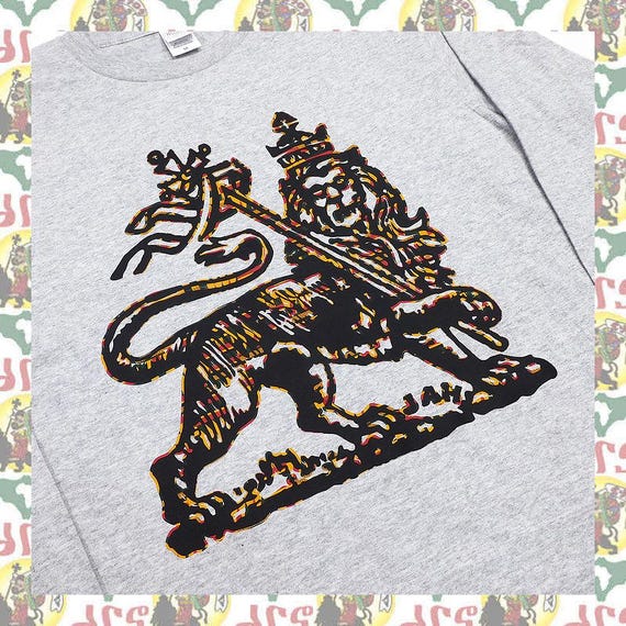 Maglietta rastafari, leone di Giuda, re etiope, Giamaica, cultura, liberazione, nera - Italia