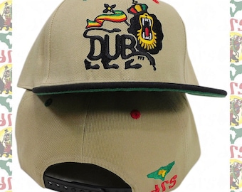 Lion DUB Judah[drs] Embroidered Snapback Cap roots reggae rastafari africa soundsystem