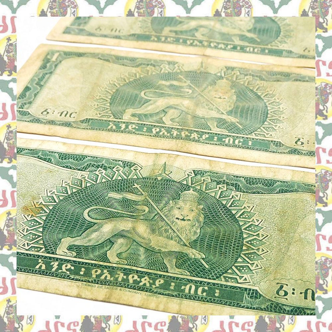 One Ethiopian National Bank of Ethiopia Dollar Bill With Halie Etsy