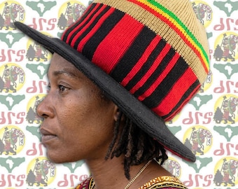 Gorro de punto estilo rasta – Gorra con rastas inspirada en el reggae (Roots Reggae, Rastafari, Casquette Rasta, Löwe von Juda, Sombrero Rasta, Rasta Hoed)