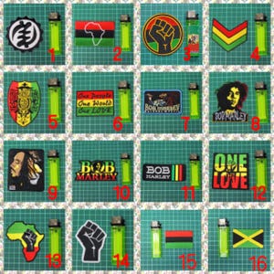 Parche de hierro bordado (Rasta, Reggae, Etiopía, Parche para coser, Parche Brodé, Parche Gestickter, Parche Bordado, Parche Geborduurde)