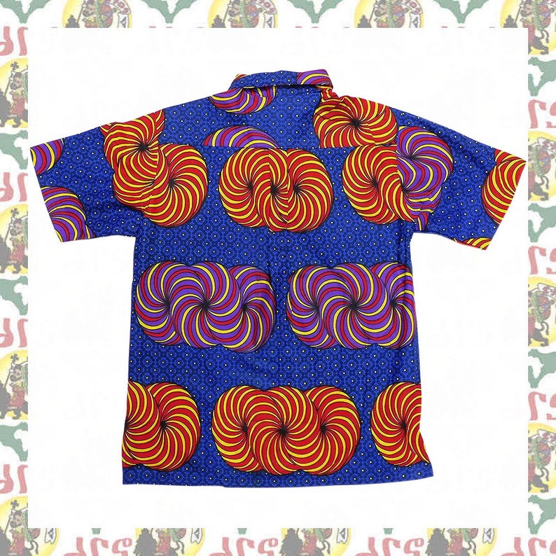 African Fabric Shirts Size-M African wax image 2