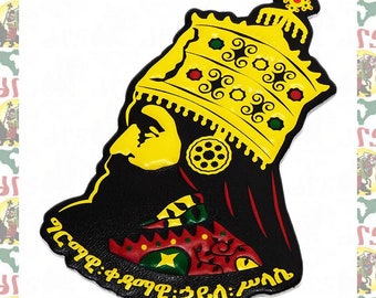 PU Leder 2D Sticker - Haile Selassie I