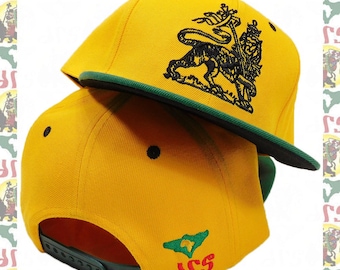 Jah Lion of Judah [drs] Embroidered Snapback Cap roots reggae rastafari africa soundsystem