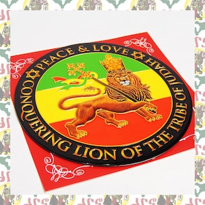 Metal Art Magnet - Lion Of Judah (Reggae Roots Dub Jamaica Ethiopia Rastafari Haile Selassie I Jah)