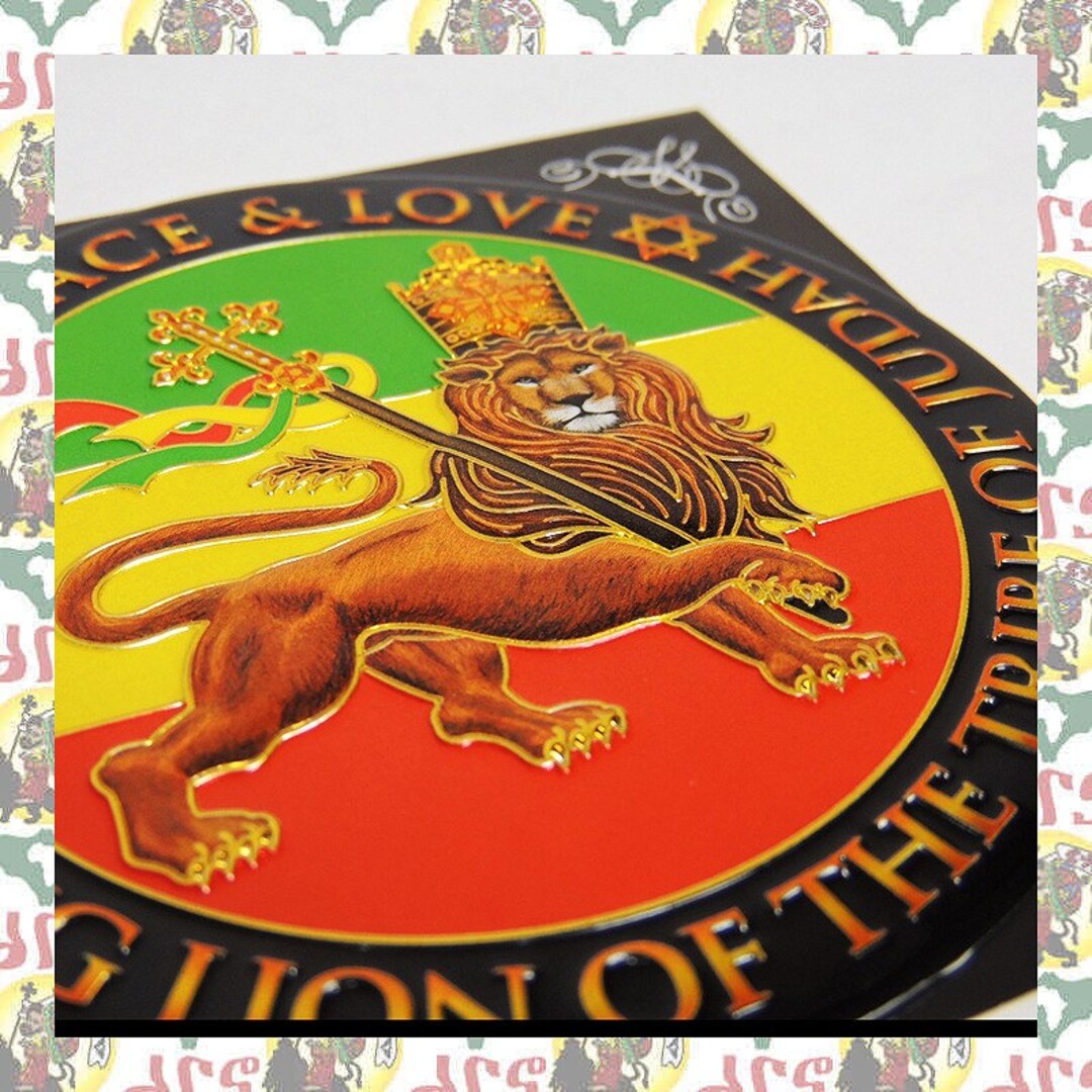 Metal Art Sticker - Lion of Judah (reggae Roots Dub Jamaica