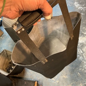 Industrial Strength Carry-All Tote Bag - Upcycled Materials, Durable and Tough - Perfect for Workshop & Construction Site - Banausic Designs