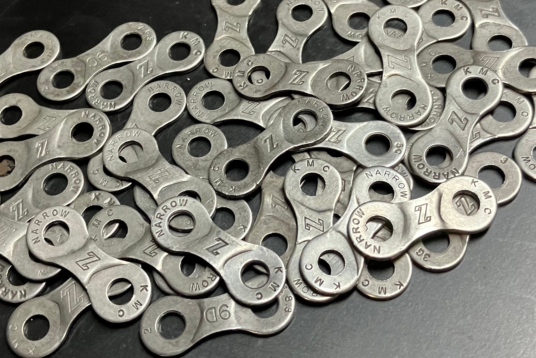 60 pack KMC Bicycle Chain Outer Plates Used Links for Crafting and Repurposing Projects Various Models Available Etsy