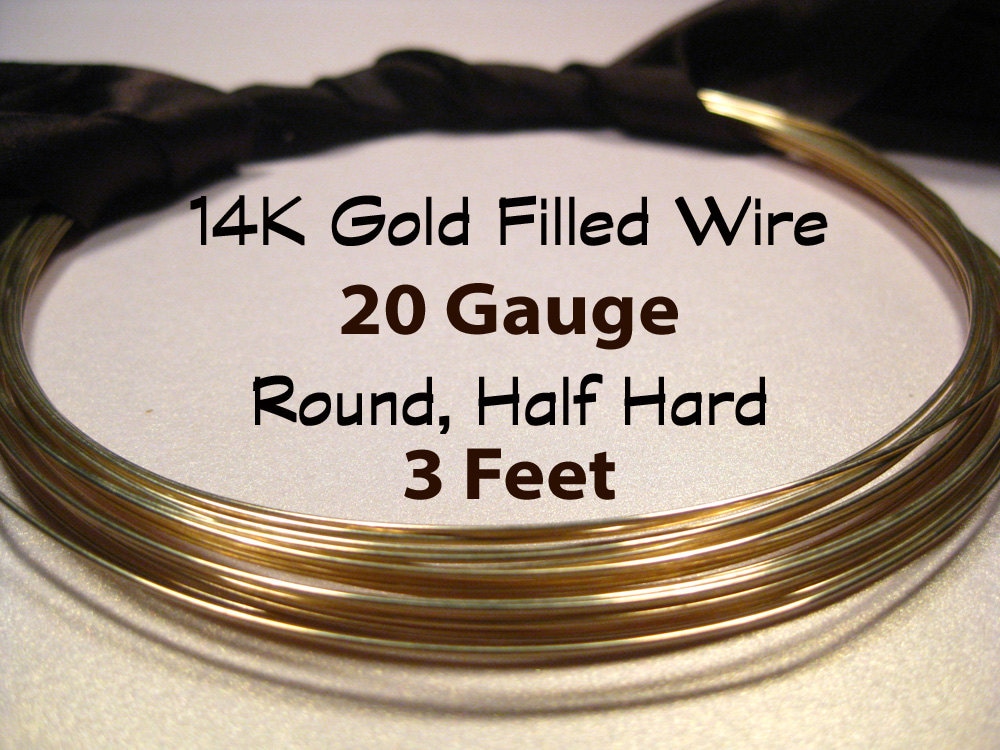 20 Gauge Rose Gold Filled Round Half Hard or Dead Soft Wire - Beadspoint