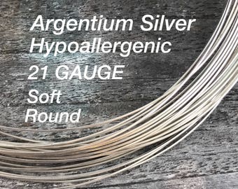 15 FEET Argentium Silver Wire, 21 Gauge, Soft, Round, Hypoallergenic WHOLESALE