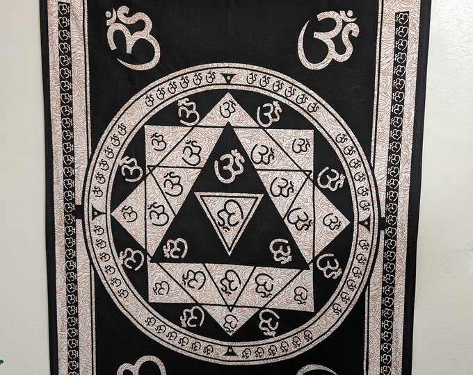 mini Wall-hanging, Tapestry wall-hanging, Buddha wall-hanging, Wall decor, 7 chakra meditation wall art, Om wall-hanging, Yin Yang