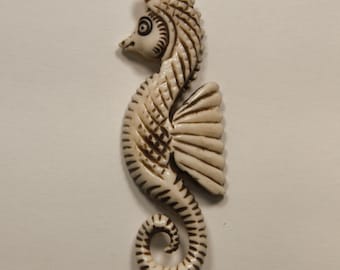 Seahorse Yak Bone Carved Pendant button