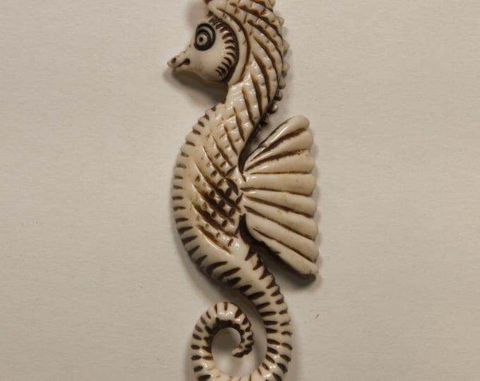 Seahorse Yak Bone Carved Pendant button