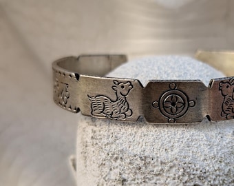 Engraved Silver Mantra Cuff Bracelet: Om Mani Padme Hum, Spiritual Jewelry (CB-121)