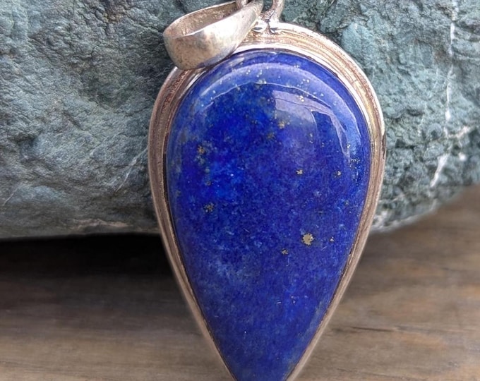P3/58-Lapis lazuli Gemstone Silver Handmade Pendant(T12-058)