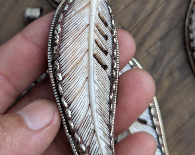 PE103 Eagle Pendant, Hand Carved buffalo pendant, Tibetan silver pendant, Tibetan jewelry, Lapis jewelry, birthstone, natural gemstone