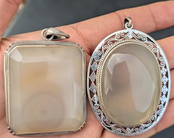 Handmade Moonstone Pendant: 925 Sterling Silver, Elegant Design