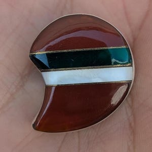 Multi Stone Inlay Silver Pendant ( T1103-015)