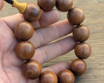 Palisander Rosewood 12 Beads 20mm Bracelet, Hand Carving Bangle or bracelet, size 20mm BM-119