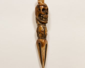Phurba Tibetan Yak bone, Hand Carved