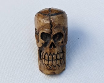 Tibetan rare vintage Yak bone hand Carved Skull beads